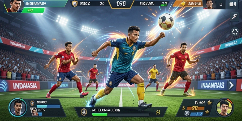Screenshot menunjukkan grafik yang memukau.
